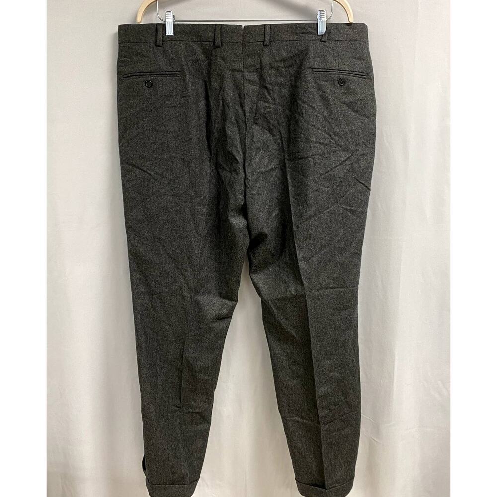 EPAULET Slim Fit Flat Front Wool Cuffed Tailored Dress Pants Gray Men's 44 - Picture 2 of 5